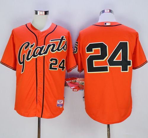Giants #24 Willie Mays Orange Cool Base Stitched MLB Jersey - Click Image to Close